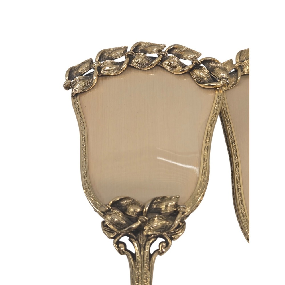 Antique 24kt Gold-Plated‎ Vanity Dresser Set with Hand Mirror and Brush - Picture 14 of 16